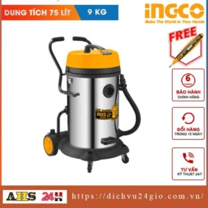 Máy hút bụi, nước 75L INGCO VC24751