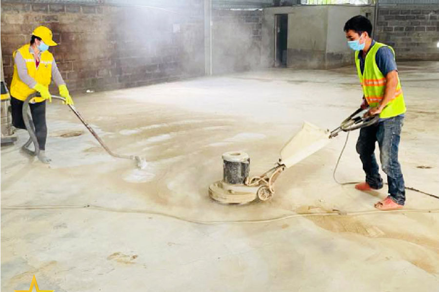 Sàn bê tông bị gồ ghế