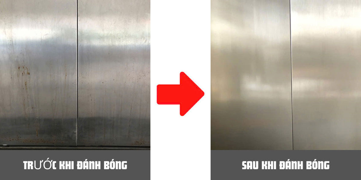 trước & sau khi đánh bóng