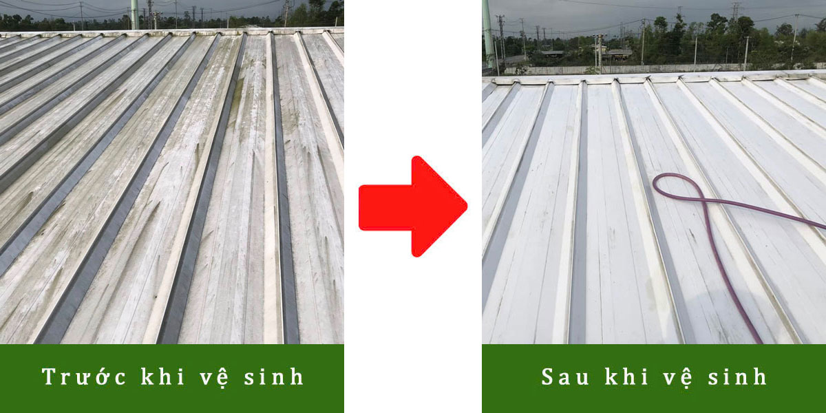 trước & sau khi vệ sinh