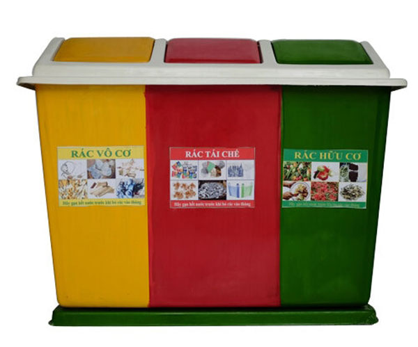 Thùng rác 3 ngăn