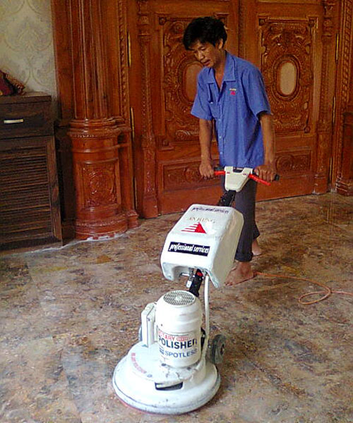 phục hồi sàn đá bị trầy xước