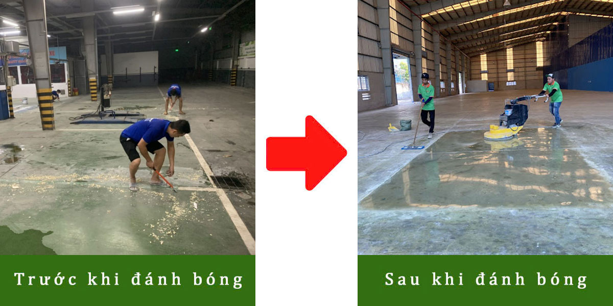 Trước & sau khi đánh bóng