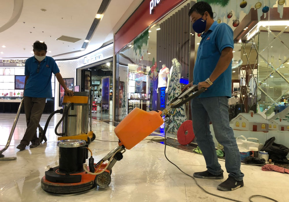 đánh bóng sàn đá tự nhiên Marble