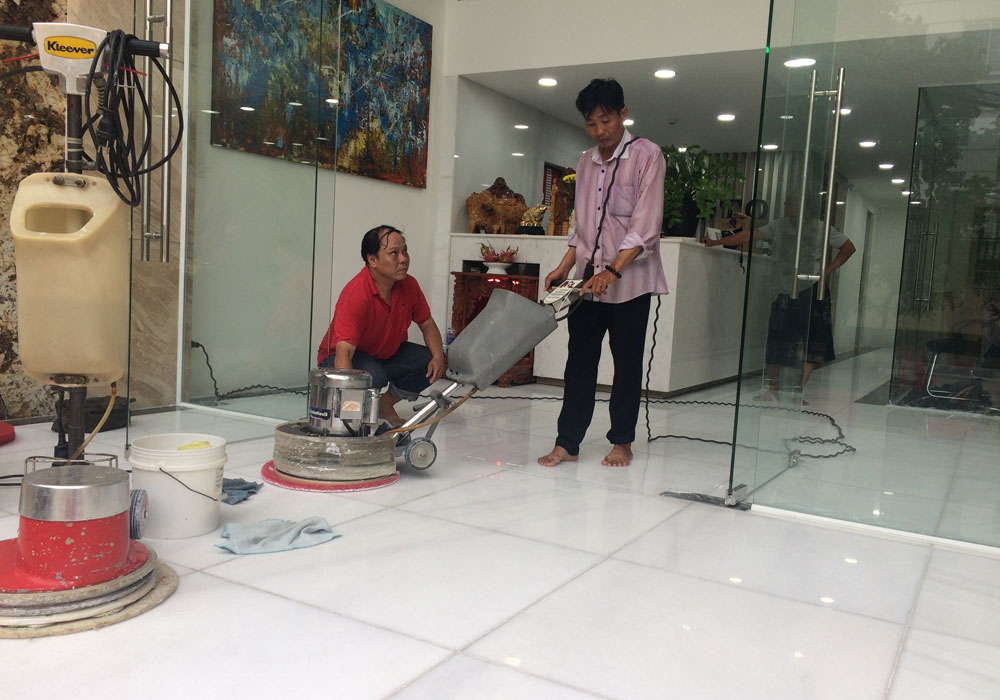 phục hồi sàn đá