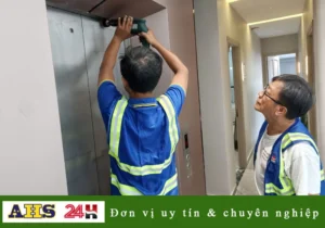 đánh bóng thang máy inox
